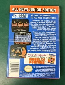 NES Nintendo Game JEOPARDY! JUNIOR EDITION - NEW & Factory Sealed with H-Seam!