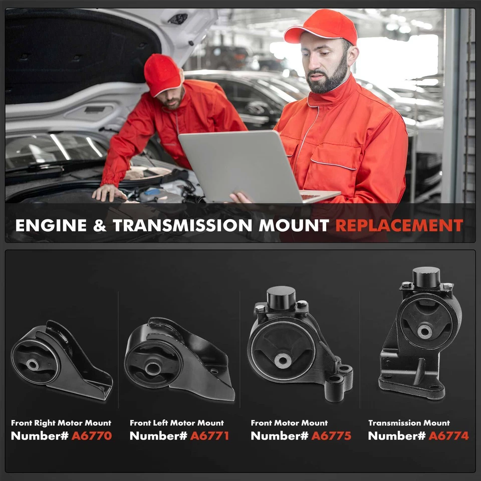 Крепление двигателя и коробки передач для KIA Sedona 2002-2005 3,5 л 4 штуки - Изображение 2 из 4