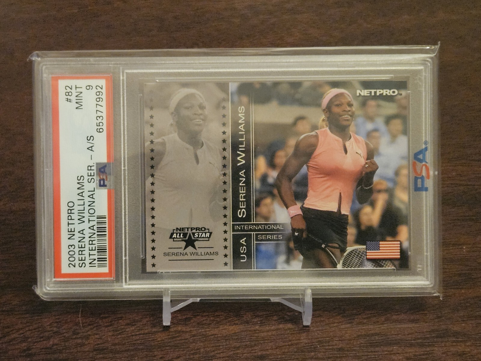 SERENA WILLIAMS 2003 NETPRO INTERNATIONAL SERIES ALL STAR #82 - PSA 9 MINT