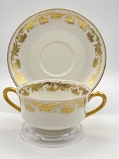 Haviland & Co. Limoges CREAM SOUP BOWL & SAUCER Hight & Fairfield Vintage