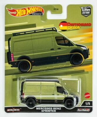 2022 Hot Wheels Car Culture Deutschland #1 Mercedes-Benz Sprinter Green Metallic