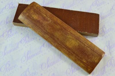 Paar goldbraune Leinwand Micarta Messerwaage Messerherstellung Teile Micarta Blan