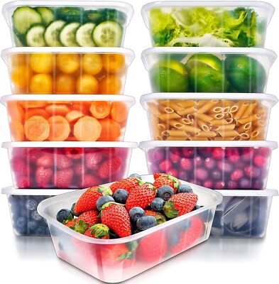 Meal Prep Behälter mit Deckel Kunststoff Lebensmittel Aufbewahrung Takeaway Boxen