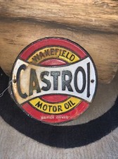 Advertising Sign. Castrol Wakefield Motor Oil Cast Iron 8&rdquo; Round
