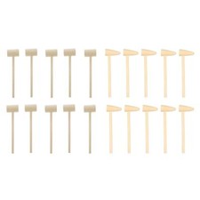 10 Set of Natural Wood Mini Hammers for Kids Toys  Mallets