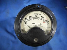 Weston Electrical Instruments Model 642 Volt Meter 0-130VAC (TESTED)