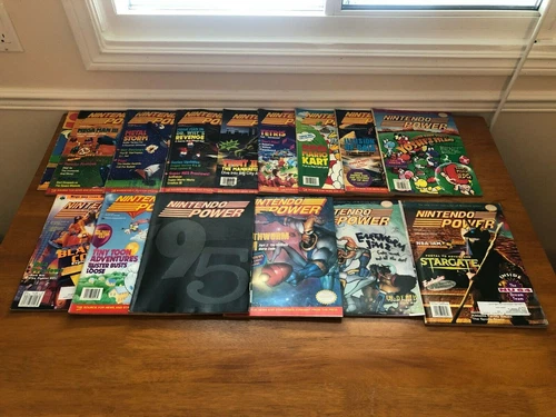 Vintage Nintendo Power Magazine 15 Issues Lot Posters Iron On Cards 80s 90s RARE