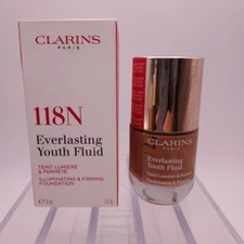Clarins Everlasting Youth Fluid Illuminating Firming Foundation 118N 1oz