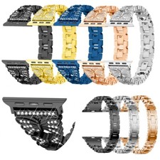 Bling Butterfly Strap Luxury Women Band Bracelet For Apple Watch iWatch 38-45mm