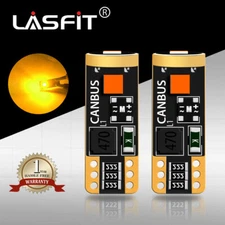 T10 LED Amber Yellow Front Side Marker Light Bulbs for GMC K1500 194 W5W Canbus