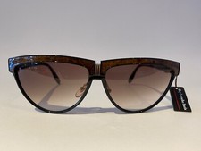 NOS Vintage Guy Laroche 5135-742 oversized cateye sunglasses black/faux wood