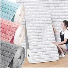 1/3/5/10 M 3D Self-adhesive Wallpaper Stickers 3M Brick Wall Stickers Home Decor