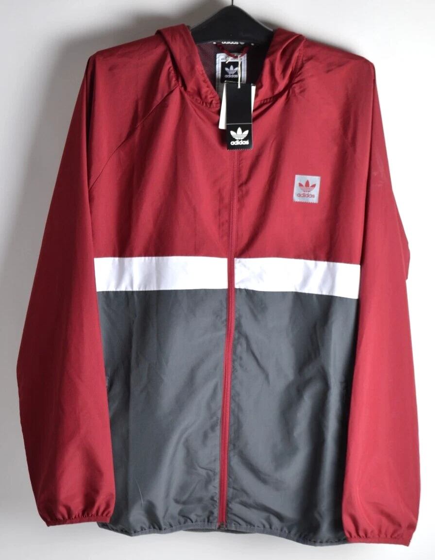 NWT Mens Adidas Blackbird Packable Wind Jacket $65 2XL red polyester
