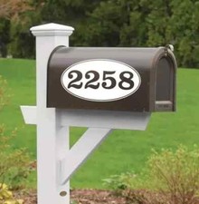 TWO Custom Mailbox Address Street Numbers Vinyl Decal House Business Door Glass