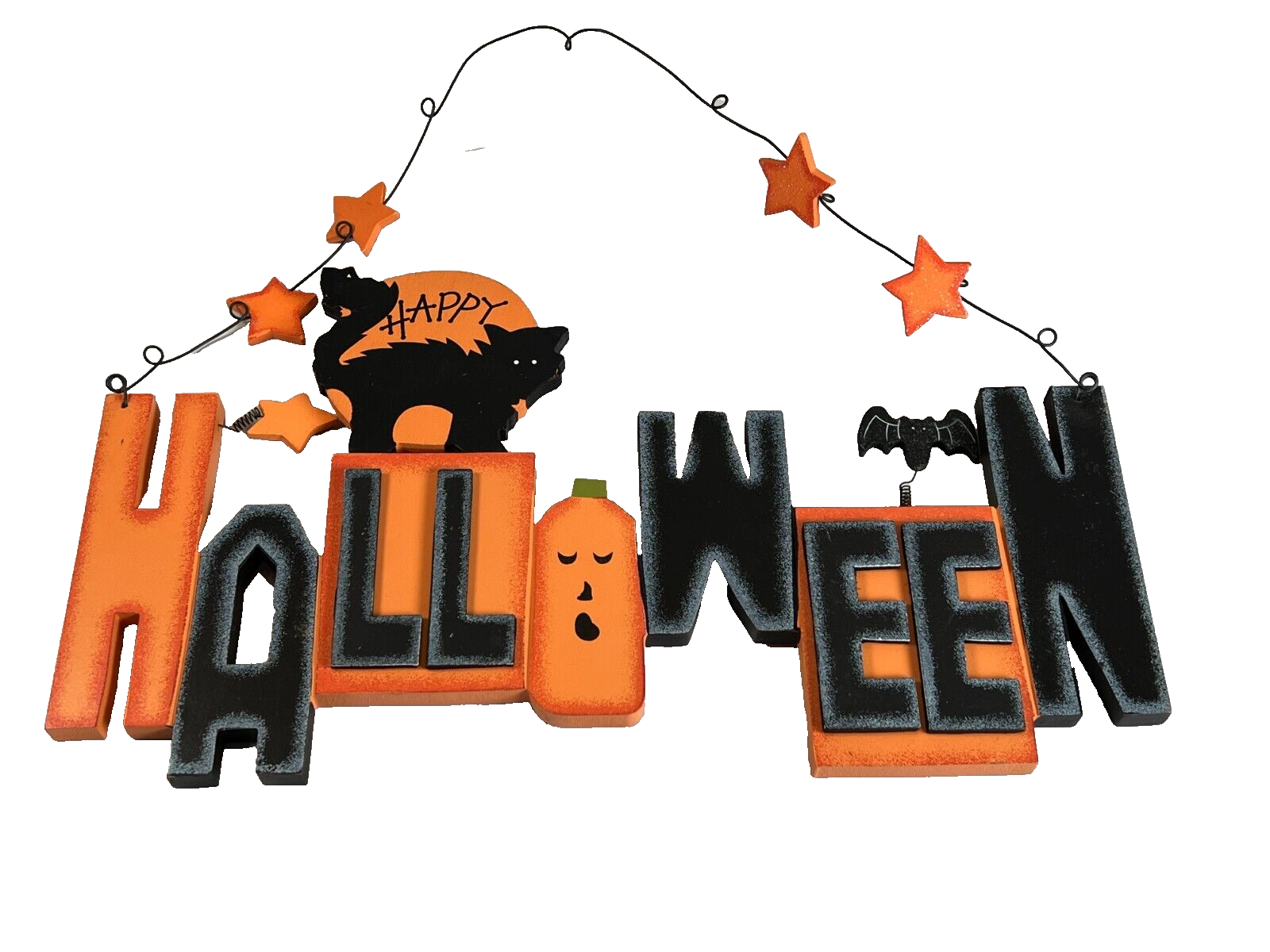 Happy Halloween Hanging Strips Window Door Holiday Wall Decoration Orange Black