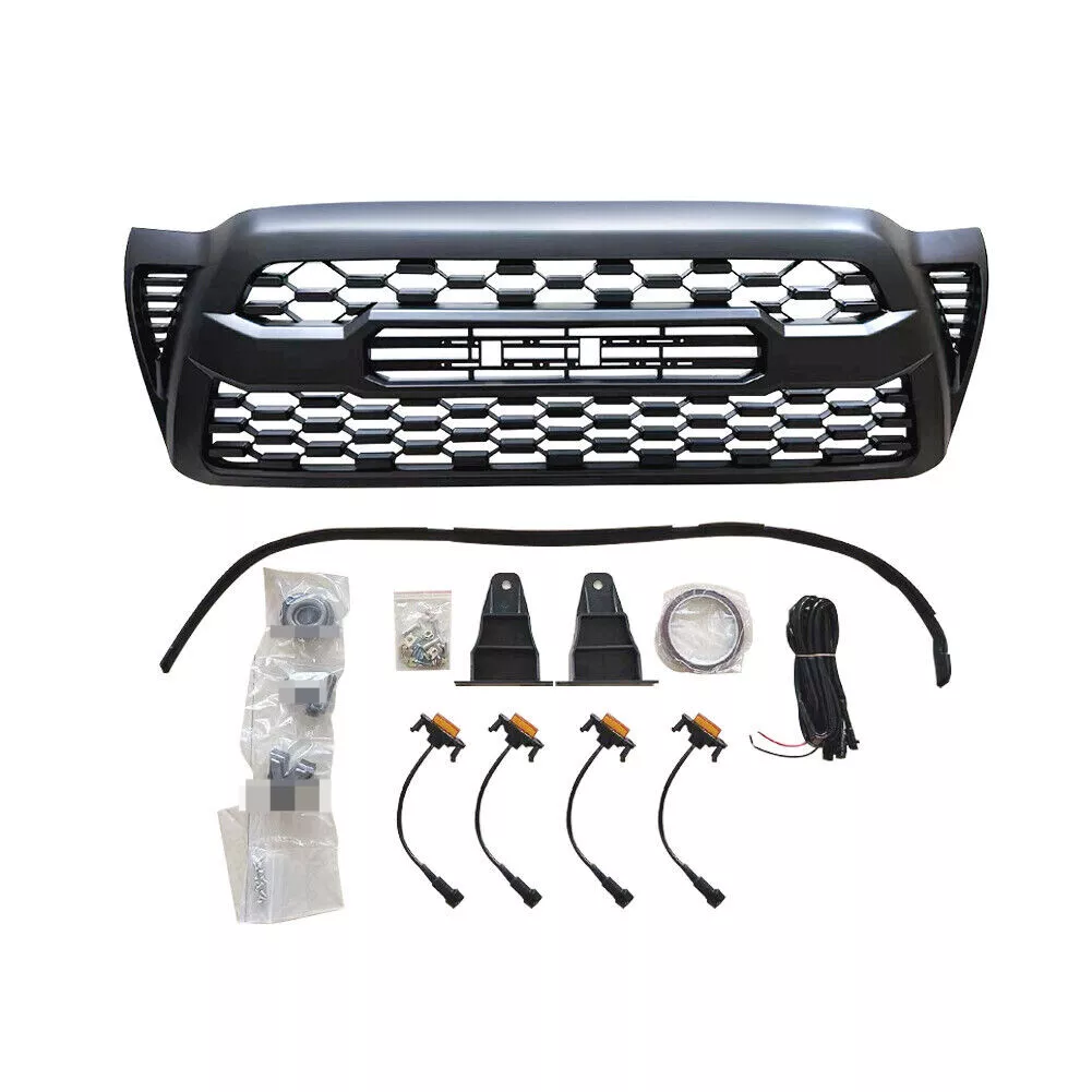 Front Grille for Tacoma 2005-2011 Bumper Hood Honeycomb Grill W/ LED Accessories Front Grille for Tacoma 2005-2011 Bumper Hood Honeycomb Grill W/ LED Accessories