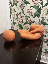 Pink Jaru figurative Sculpture 1980 Signed