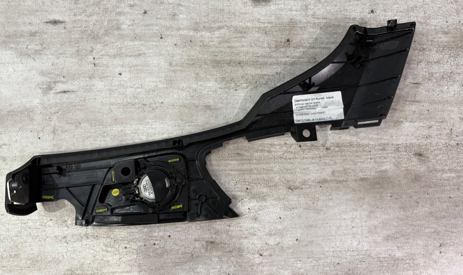 LAMBORGHINI HURACAN LEFT LOWER A PILLAR TRIM PANEL BLACK LEATHER *NOTE