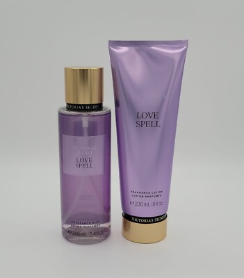 Victoria's Secret Love Spell Body Mist Spray & Body Lotion Set of 2