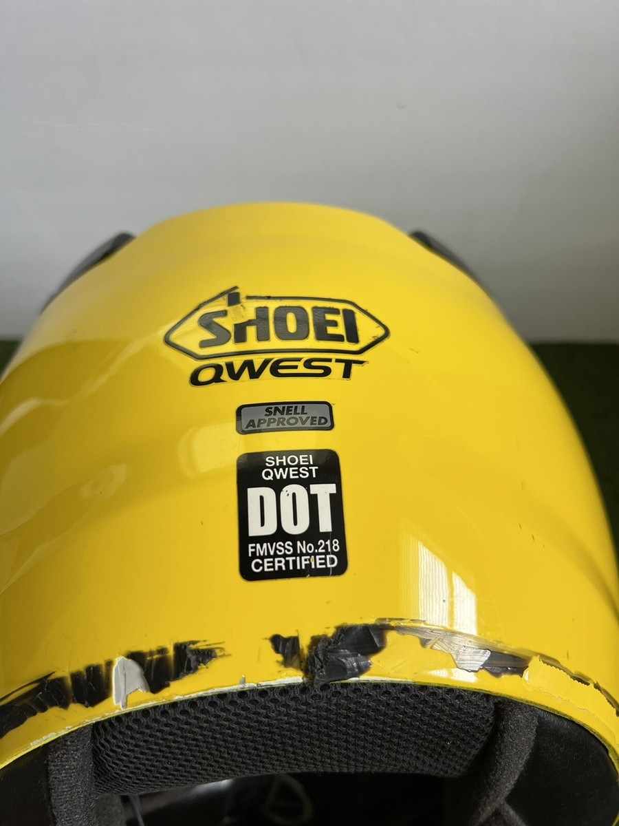 SHOEI QWest Yellow Motorcycle Helmet Yellow M Snell Dot | eBay