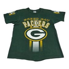 VTG 90s Pro Player Green Bay Packers NFL T-Shirt Single Stitch USA Made Size L