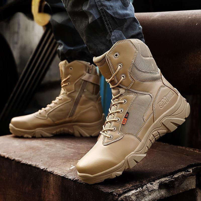 Hombre Zapatos De Trabajo Botas Militares Tácticas Alto Confort Superior Talla
