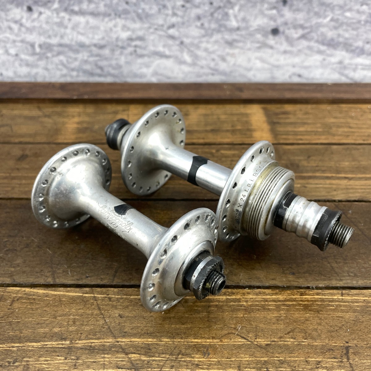 Vintage Campagnolo Record Hub Set 36 Hole 36h English Italy Vintage Campagnolo Record Hub Set 36 Hole 36h English Italy