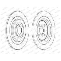 2X Bremsscheibe Hinten FüR Toyota Yaris P13 P9 05 Bis 20 Ferodo Neu 2SZ-FE