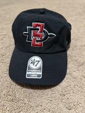 ’47 San Diego State Aztecs NCAA Fitted Hat Large Black & Red