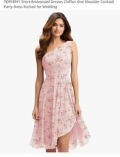 Pink Floral Bridesmaid Dress