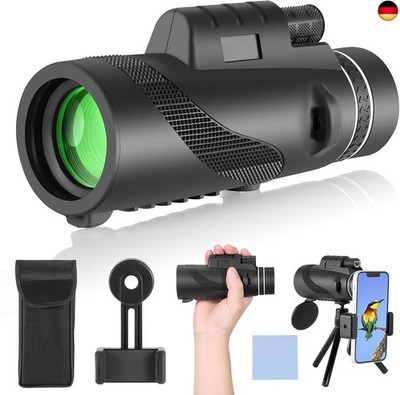 Monokulares Teleskop, Monokular 80x100 mit BAK4-Prisma und FMC-Objektiv, HD
