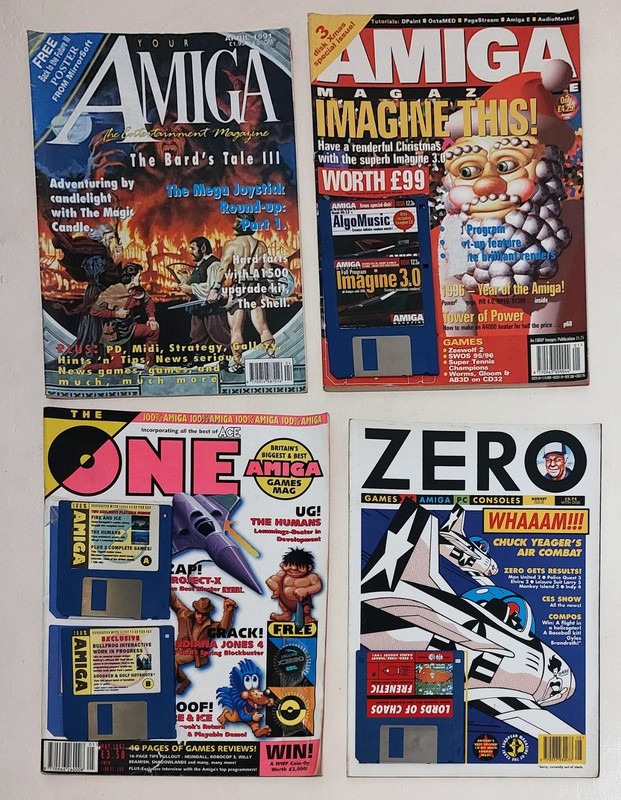 Commodore Amiga magazine Bundle including cover disks - Amiga Power, AUI etc