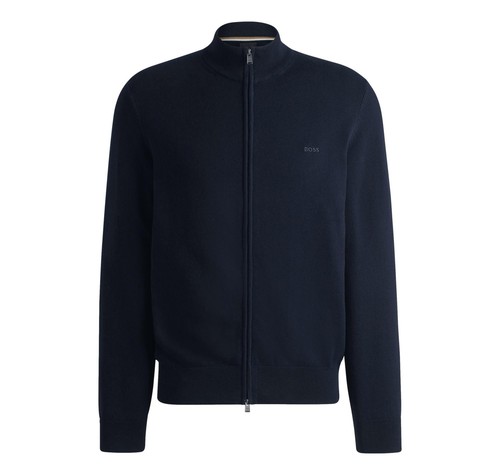 Cardigan Uomo Coveri In Puro Cotone – Zip Intera, Logo Ricamato E Inserti A Contrasto
