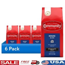 Medium Dark Roast Ground Coffee 6 Pack 12oz Arabica Chocolate Berry Flavor New 10.78 per pound