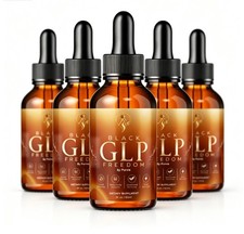 BlackGLP Freedom Drops for  Weight Loss Liquid Supplement Fat Burner (2 oz)1-5x
