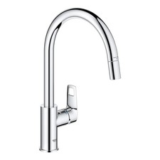 GROHE START CUMBRIA Single Side-Lever Kitchen Pull-Out Tap | Chrome | RRP £159