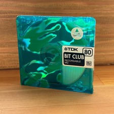 TDK Bit Club minidisc 74 min Recordable MD Camouflage pattern Vintage Used Japan