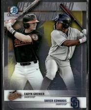 2018 Bowman Draft #RV-GE Cadyn Grenier / Xavier Edwards Recommended Viewing