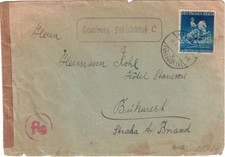 1941 Hamburg Germany Censored Cover to Bucharest Romania
