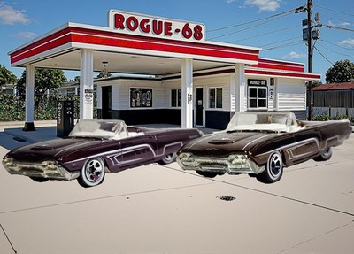2005 Hot Wheels Classics Series 1,  '63 T-Bird, Root Beer Brown, Purple Lot of 2