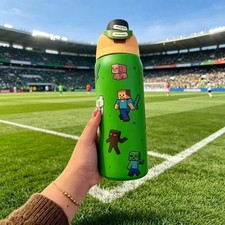 Minecraft Green Owala 32oz FreeSip Stainless Steel Water Bottle Gift Portbale