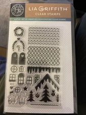 Hero Arts Lia Griffith Clear Stamps Set for Crafting Gingerbread House