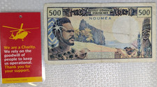 French Pacific Territory 500 Franc Vintage Banknote Free UK P&P  R1 #3928