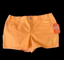 Wonder Nation Girl's Denim Pull On Shorts Stretch Peach XL Plus Pockets School