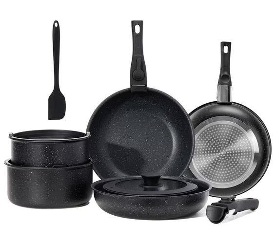 12 Piece Nonstick Cookware Set with Utensils