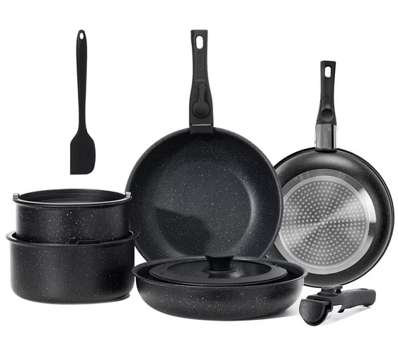 12 Pcs Non-Stick Cookware Set, Pots and Pans Set, Spatula & Detachable Handle fo
Opens in a new wind