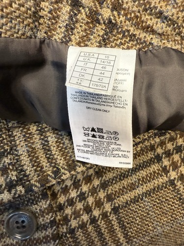 Brooks Brothers Women’s 10 Wool Skirt Brown Plaid Button Front Lined - Picture 17 of 18