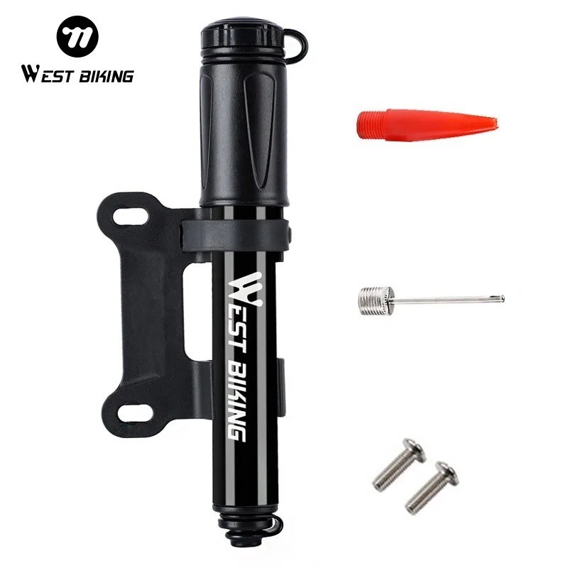 (New) WEST BIKING Mini Bike Pump 100PSI Schrader Presta Valve MTB Road Cycling Pump (18.00 USD)