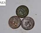 1880+1900+1909 Indian Head Penny Cent Set/Lot ~ XF/AU ~ 2 Coins ~ ZIL92