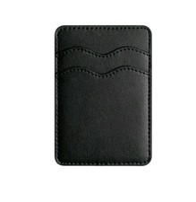 Universal adhesive leather phone wallet dual pocket.